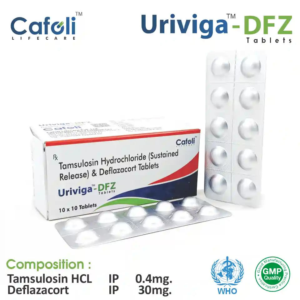 Tamsulosin 0.4mg + Deflazacort 30mg Tablet Supplier India